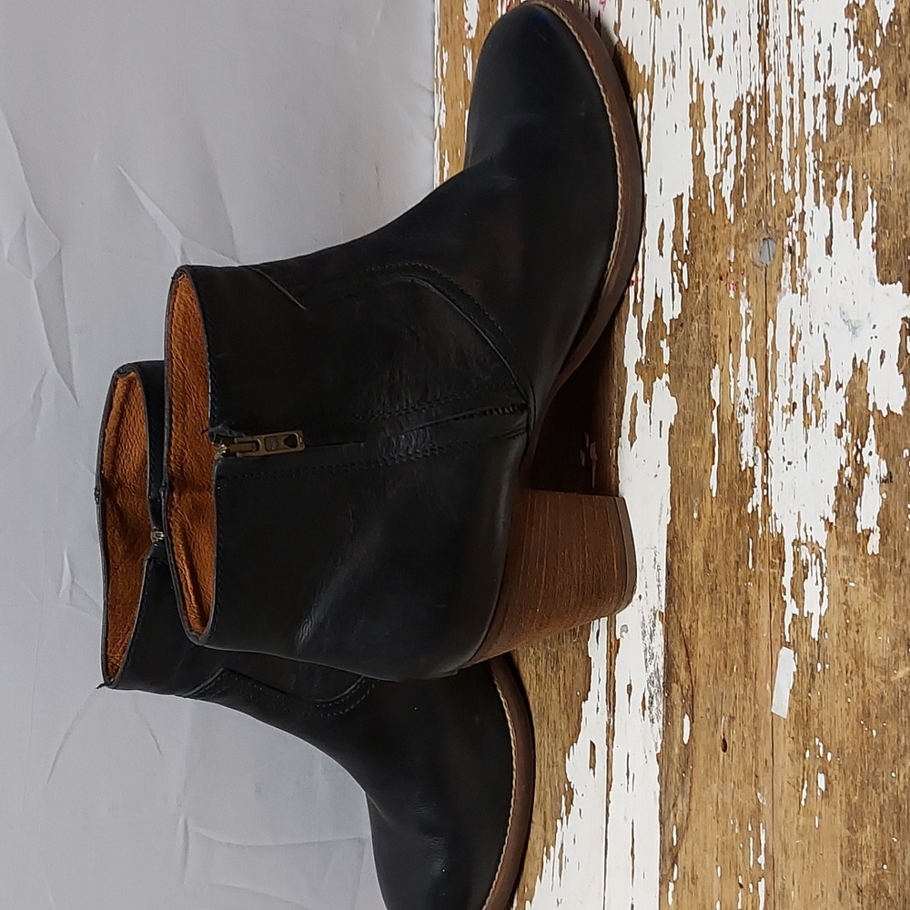 Women's Madewell Winston Black Leather Boots Size 11 - Picture 6 of 10